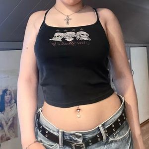 brandy melville skull nyc tank